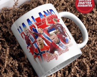 Erling Haaland Soccer World Vintage Ceramic Mug, Braut Erling Haaland Cup