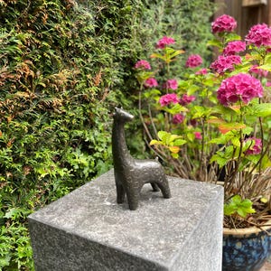 Little Giraffe – Bronze Sculpture - 9x5x17cm