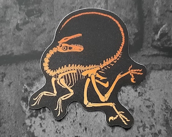 Velociraptor Skeleton Dinosaur Sticker for Laptop, Waterproof Sticker, Paleontology Sticker, Raptor Dinosaur Fossil, Natural History