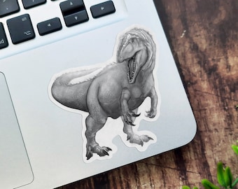Giganotosaurus Dinosaur Sticker for Laptop, Waterproof Sticker, Paleontology Sticker, Natural History Paleoart, Prehistoric Sticker