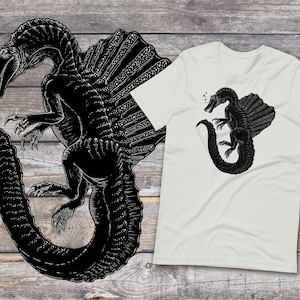 Spinosaurus Dinosaur TShirt for Adults, Paleontology Shirt, Natural History Paleoart, Dinosaur Clothing, Gifts for Paleontologists