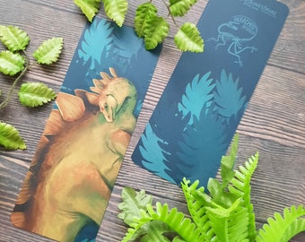 Stegosaurus Paleoart, Dinosaur Bookmark, Paleontology Bookmark, Natural History Science Gifts, Dinosaur Art Print, Stocking Filler