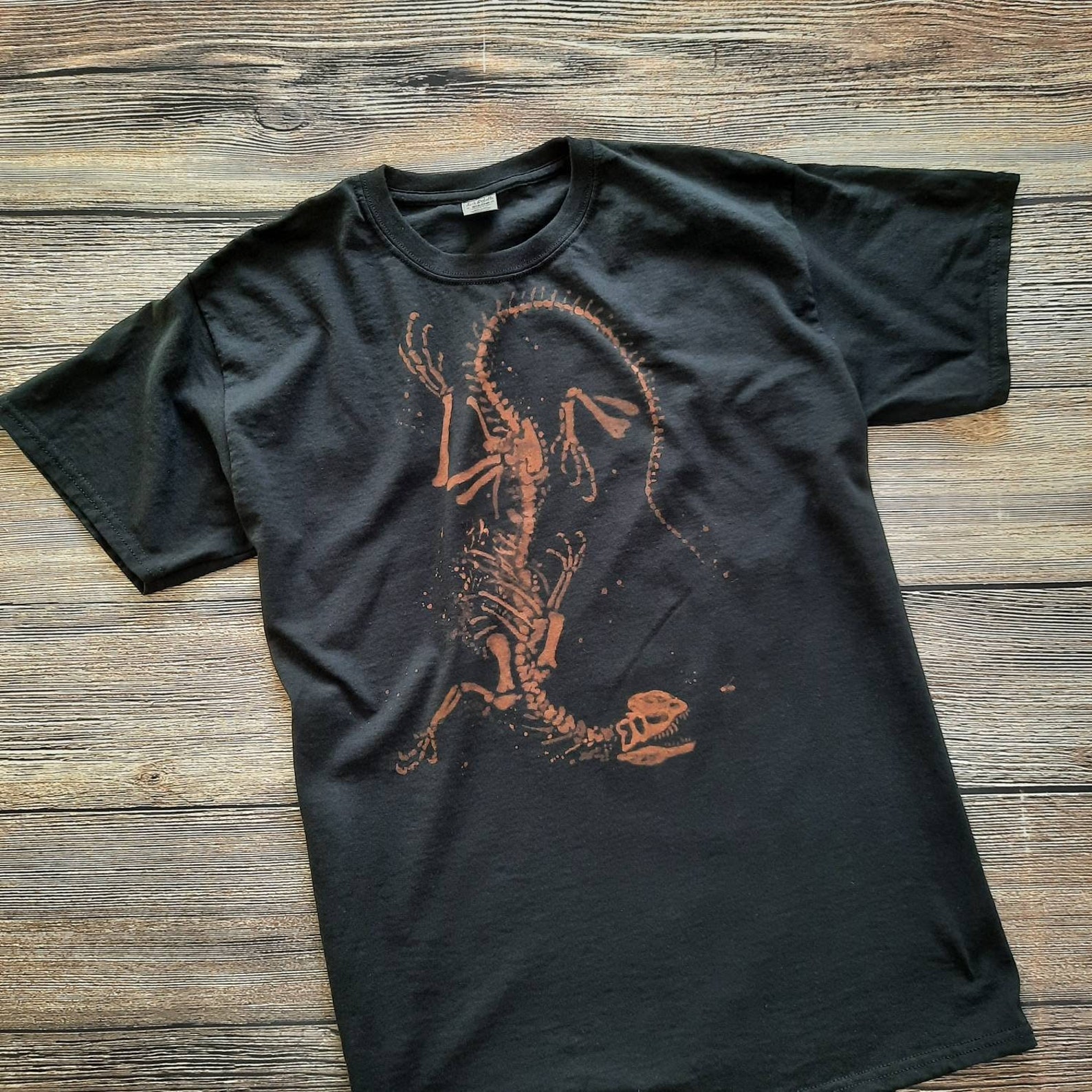 Dilophosaurus Hand Painted Tshirt Dinosaur Fossil Shirt - Etsy