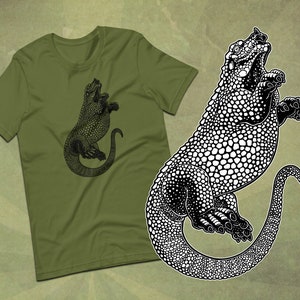 Iguanodon Crystal Palace Park Dinosaur Tshirt, Vintage Natural History Paleoart, Victorian London Dinosaur Gifts, Paleontology Shirt