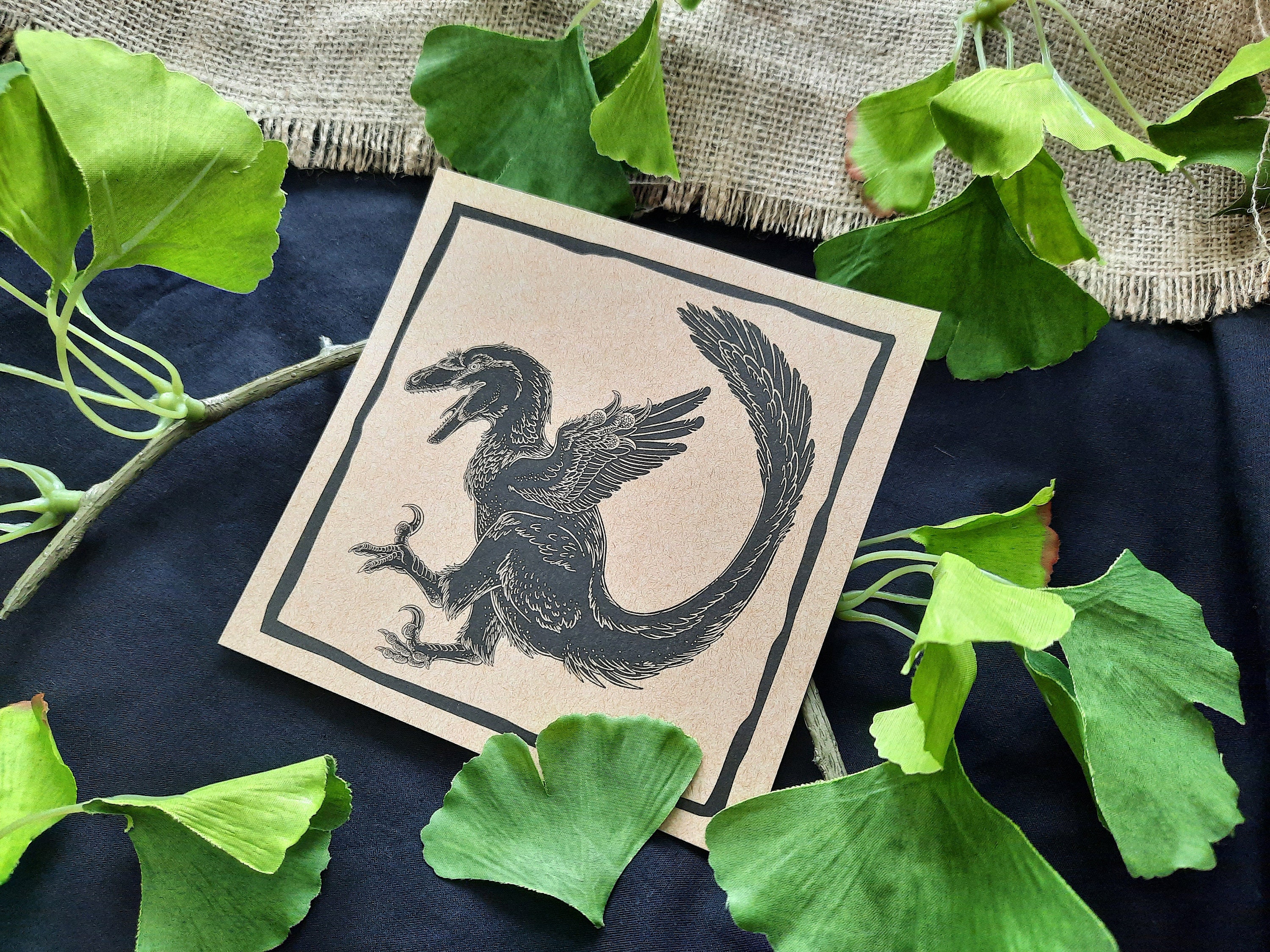 Cute Deinonychus Art Board Print for Sale by saradrawspaleo