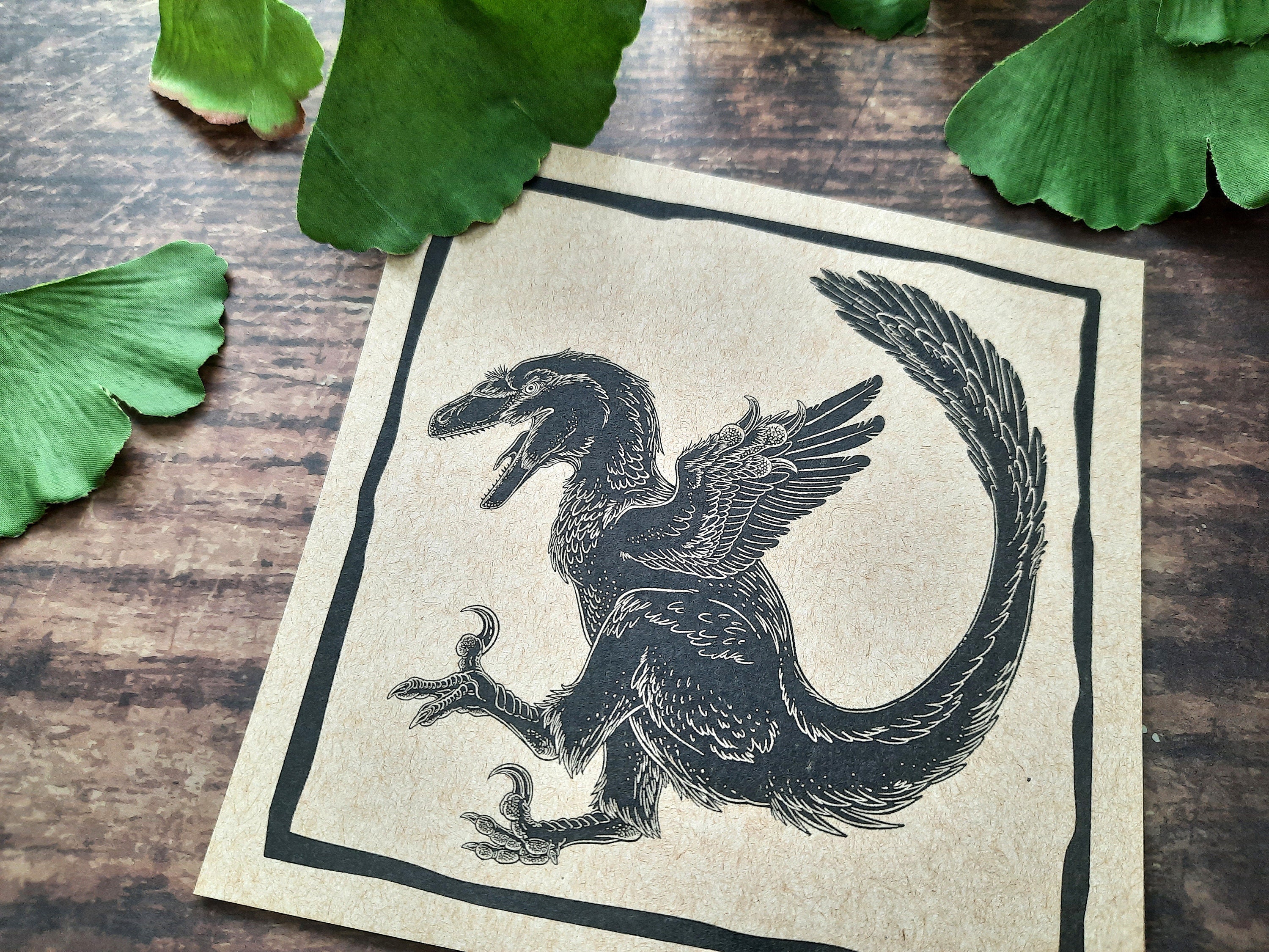 Cute Deinonychus Art Board Print for Sale by saradrawspaleo