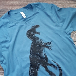 Allosaurus Jurassic Dinosaur TShirt for Adults, Paleontology Shirt, Natural History Paleoart, Dinosaur Clothing, Gifts for Paleontologists