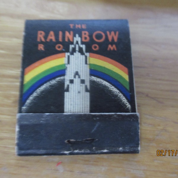 art deco 1940s rhe rainbow room gtill rockefller center unused matchbook rare 30 rock