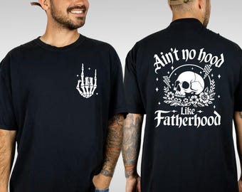 Comfort Colors Fatherhood T-Shirt, Skull Dad Shirt, Funny Skeleton Dad Shirt,First Time Dad Tee,Retro Fathers Day,Gift for Husband, Cool Dad