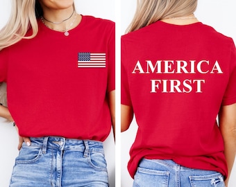 USA Patriotic Shirt for 4th of July Celebrations, Independence Day American Flag Graphic Tee, America 250 Historic Anniversary Shirt,Trump
