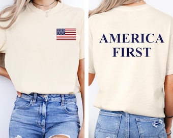USA Patriotic Shirt for 4th of July Celebrations, Independence Day American Flag Graphic Tee, America 250 Historic Anniversary Shirt,Trump