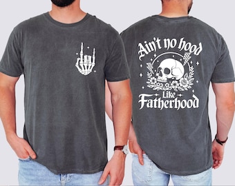 Comfort Colors Fatherhood T-Shirt, Skull Dad Shirt, Funny Skeleton Dad Shirt,First Time Dad Tee,Retro Fathers Day,Gift for Husband, Cool Dad