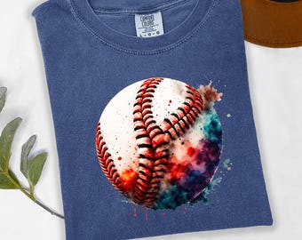 Comfort Colors Baseball Gameday Shirt, Baseball Dad Shirt, Baseball Fan Tshirts ,Baseball Mom Gift, Personalized Baseball Drip Birthday Tee