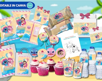 Lilo & Stitch Birthday Party Bundle: Hawaiian Luau Decorations (Digital Download)