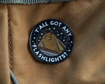 Ya’ll Got Any Flashlights? Glow in the Dark Moth Man Enamel Pin *READ DESCRIPTION*