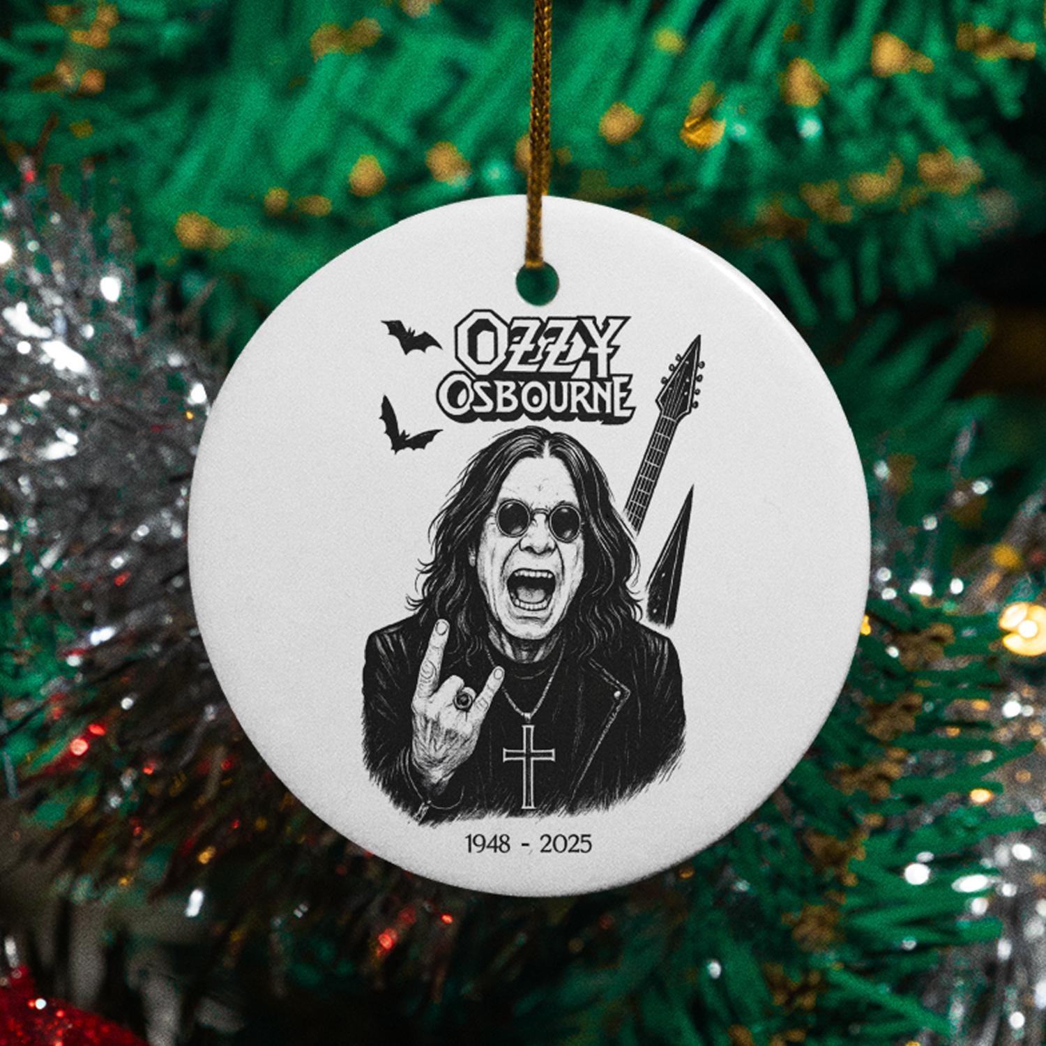 Ozzy Osbourne Christmas Ornament - Etsy