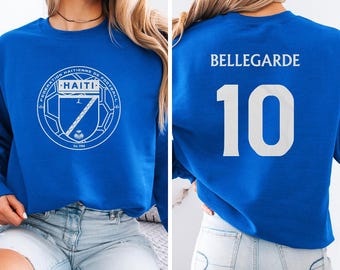 Bellegarde #10 Haiti Inspired Fans Jersey Style Graphic Tee, 2-Sided Star Player Fans Tribute, Soccer World Tournament Gift Unisex T-Shirt
