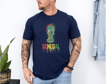 Senegal Patriotic Soccer Highlights Inspired Graphic Tee, Splash Cup Style Silhouette Football Fan Design, 2026 World USA Unisex T-Shirt