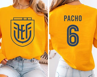Pacho #6 Ecuador Inspired Fans Jersey Style Graphic Tee, 2-Sided Star Player Tribute for Fans, Soccer World Tournament Gift Unisex T-Shirt