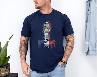 New Zealand Patriotic Soccer Highlights Inspired Graphic Tee, Splash Cup Style Silhouette Football Fan Design, 2026 World USA Unisex T-Shirt