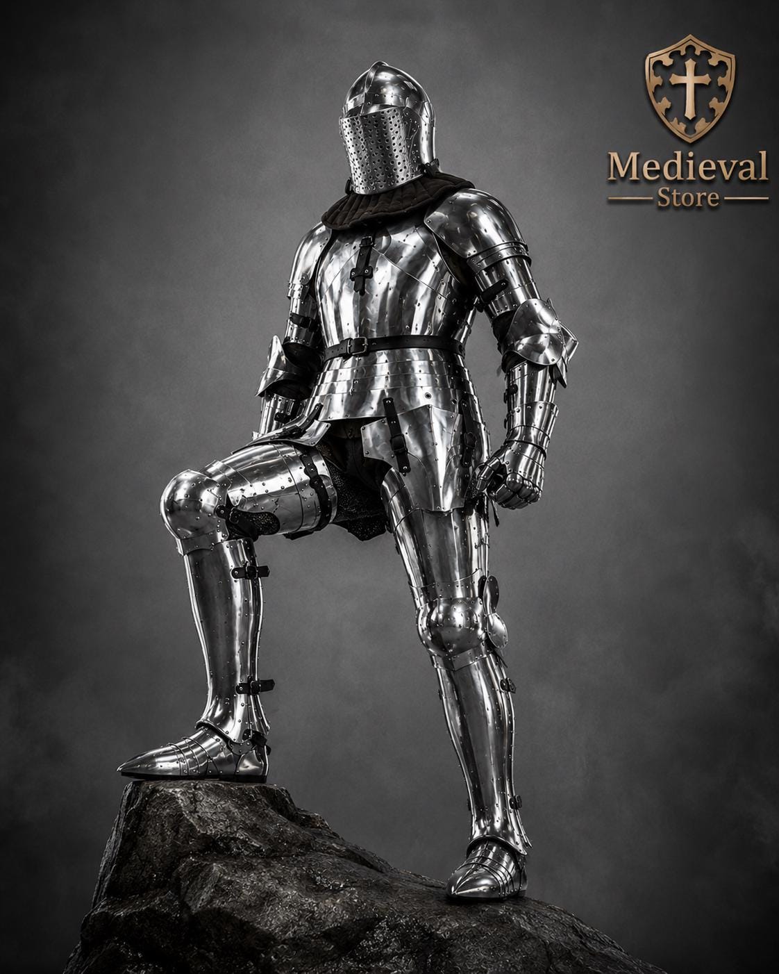 Full Plate Medieval Knight Armor Suit – Wearable Steel Armor Costume ...