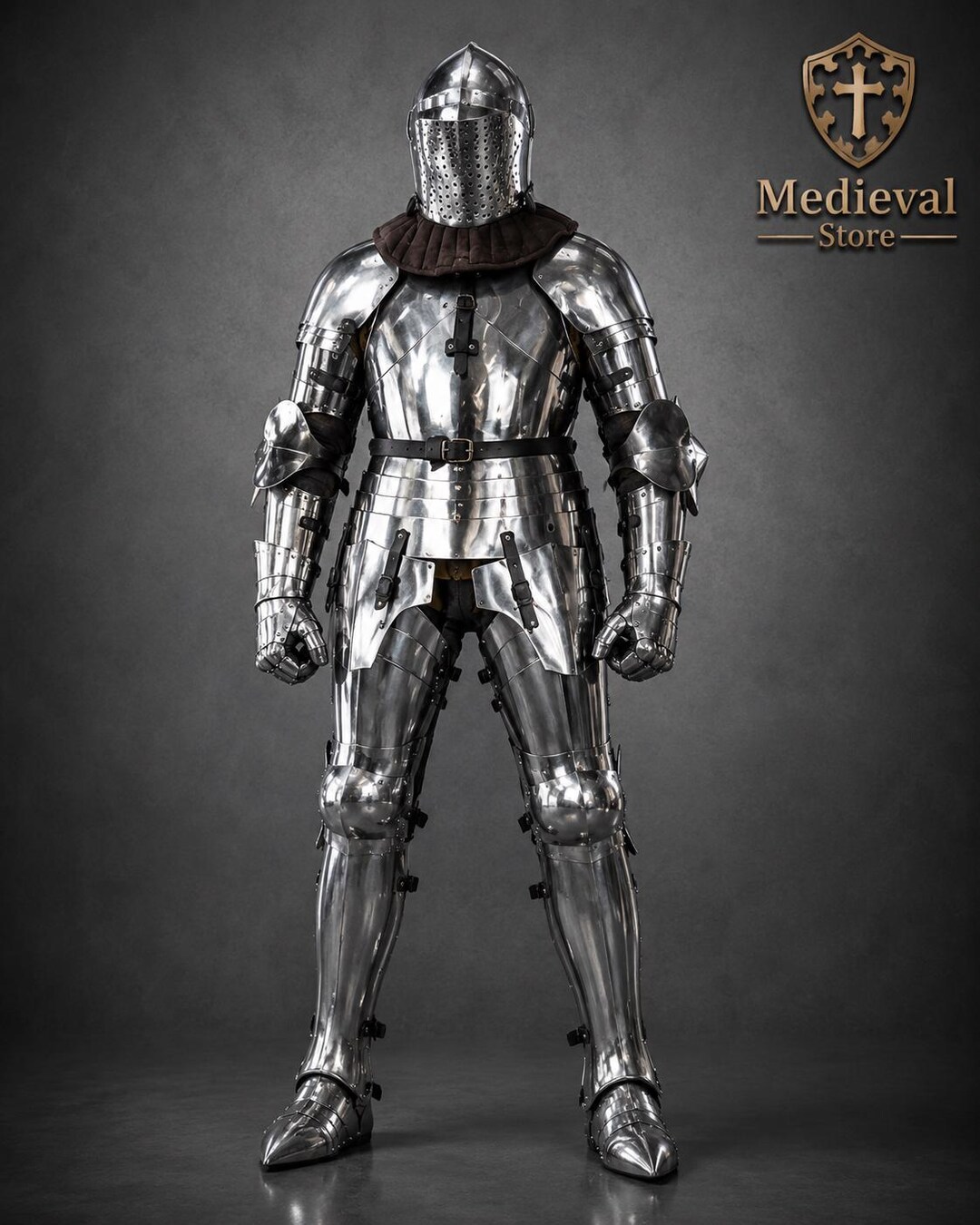 Full Plate Medieval Knight Armor Suit – Wearable Steel Armor Costume ...