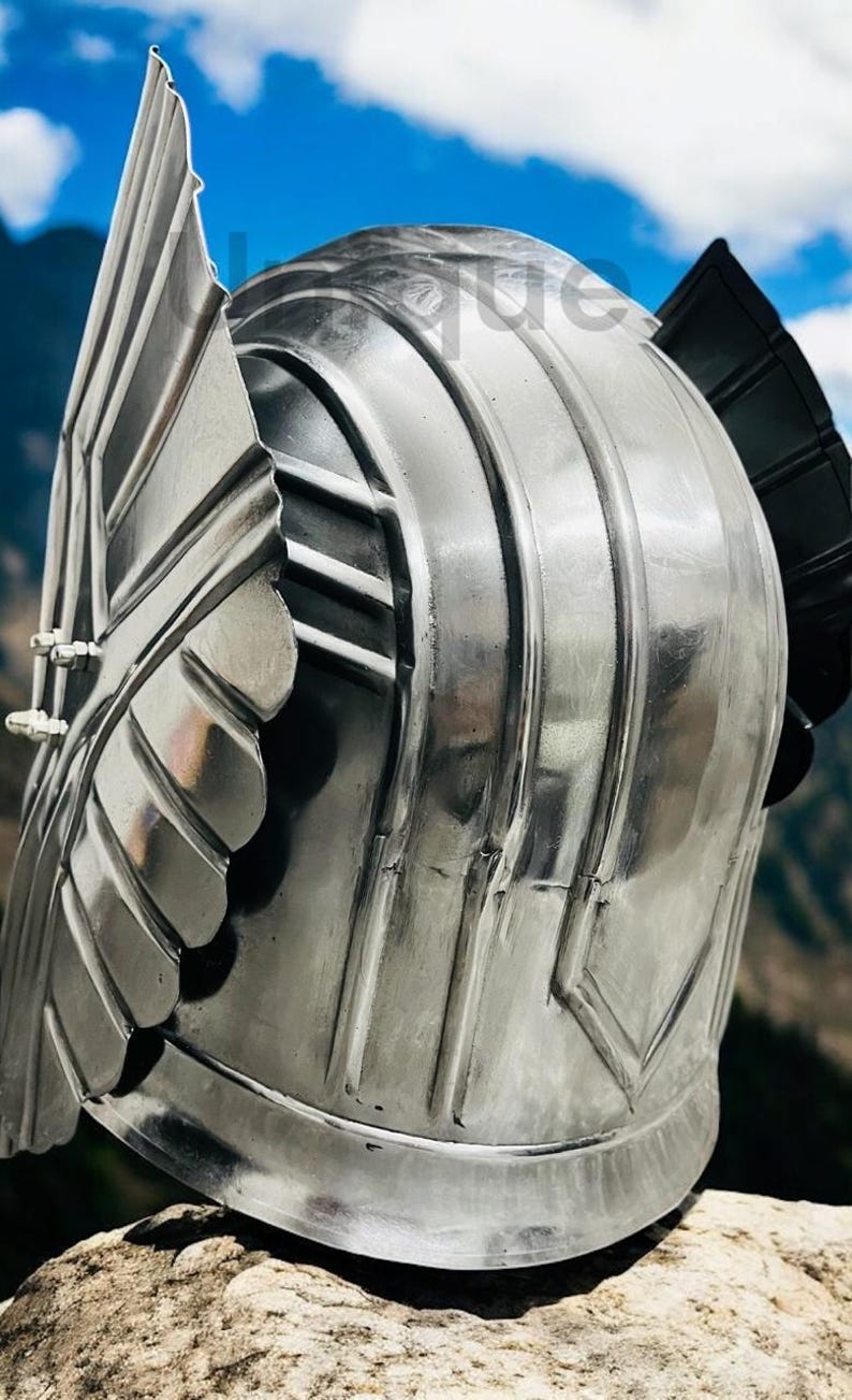 Wing Helm Ragnarok Thor Ragnarok Fantasy Winged Solid Metal Helmet | Handmade Cosplay ...