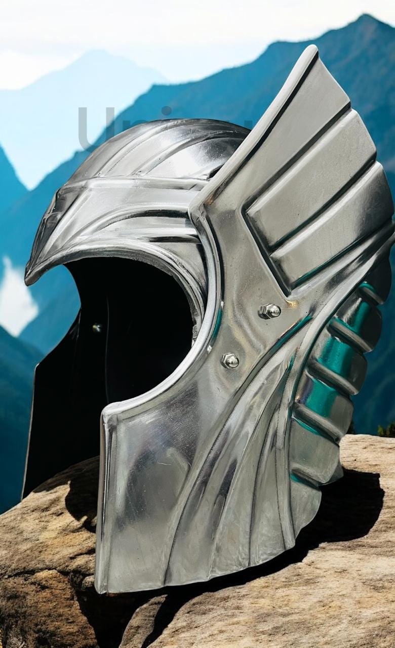 Wing Helm Ragnarok Thor Ragnarok Fantasy Winged Solid Metal Helmet | Handmade Cosplay ...