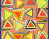 Crazy Button wonky block quilt paper piecing Pattern INSTANT DOWNLOAD PDF