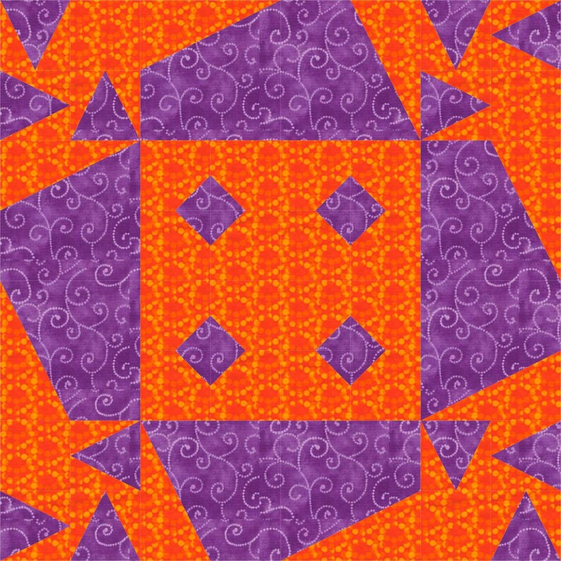 Bisquit tile paper pieced block PDF pattern freezer paper quilt block