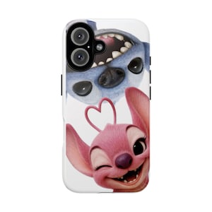 Cute Character Phone Case with Heart Design, Tough Phone Cover, Disney-Inspired Gift, Fun Mobile Accessory, Adorable Protective Case