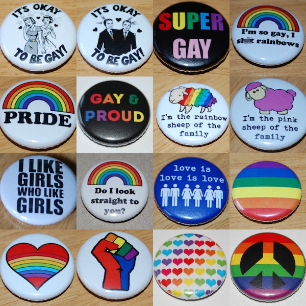 Gay-Pride-Anstecker 25mm/1 Zoll lesbische LGBT Queer