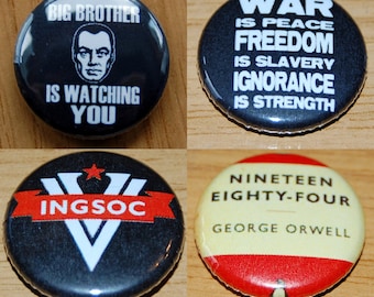 1984 Button Badge 25mm / 1 inch George Orwell