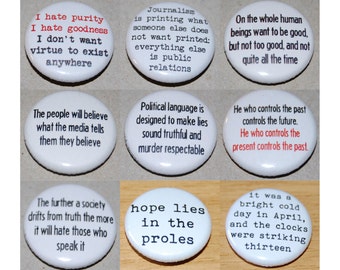 George Orwell Quotes Button badge 25mm / 1 inch