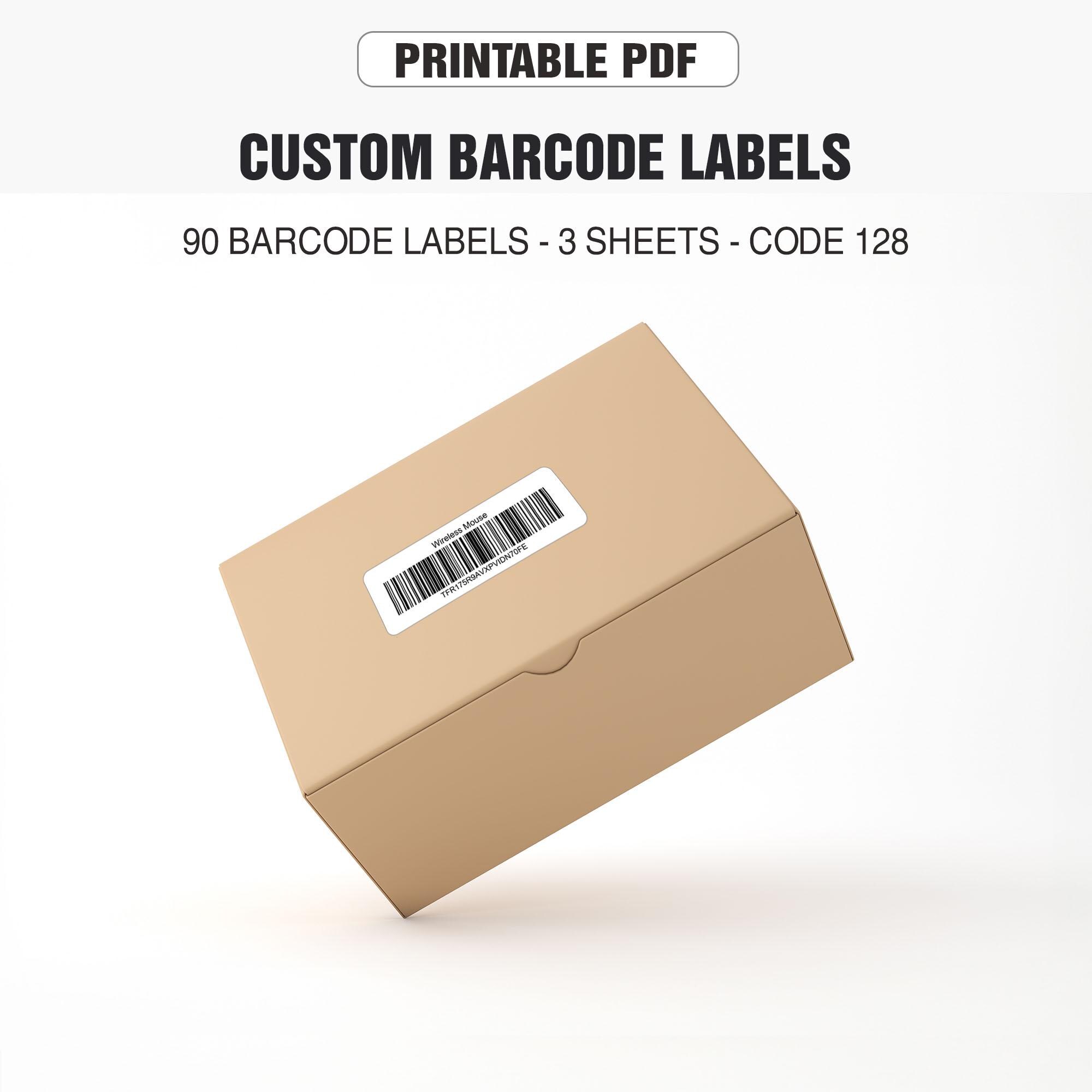 Custom Barcode Labels – Avery 5160 – 90 Barcode Labels – 3 Sheets ...