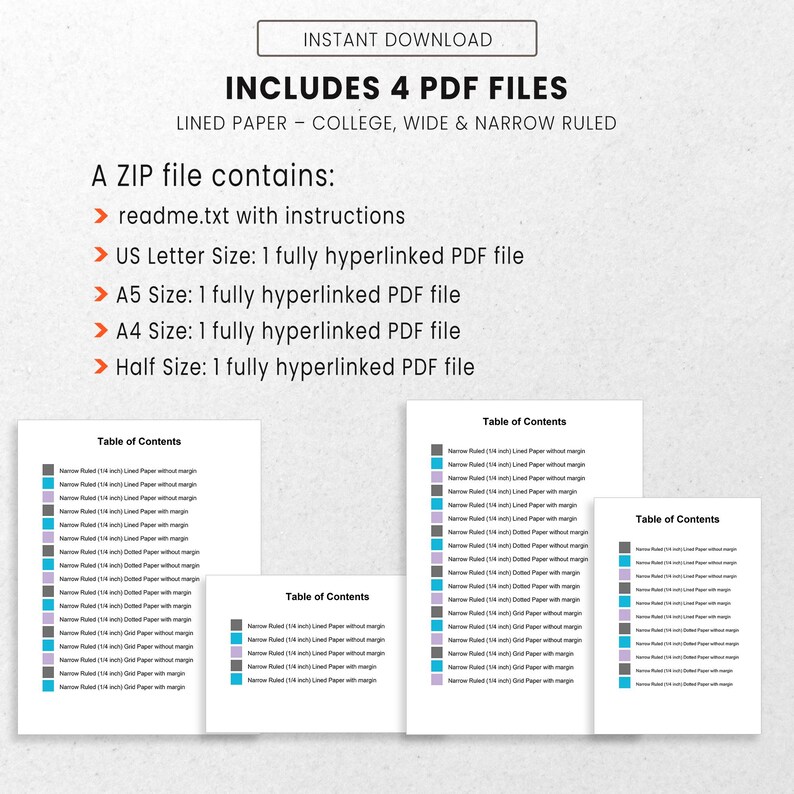 Paper Ruling Types Dot Grid Paper, Lined Paper, Graph Paper – College Ruled, Wide Ruled ...