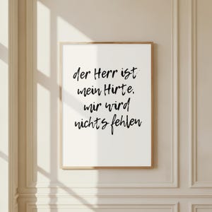 The Lord is my Shepherd Poster Psalm 23 Bible Psalm Image Bible Verse Poster Minimalist Wall Art Bible Saying Christian Poster Gift