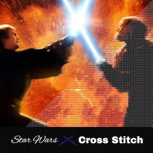 Anakin vs Obi-Wan Cross Stitch Pattern
