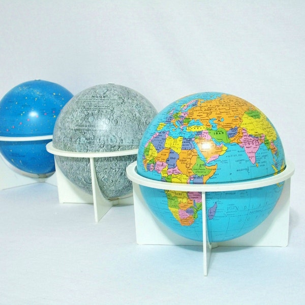 Vintage Globe Trio - Earth, Moon, and Celestial Globes - Replogle