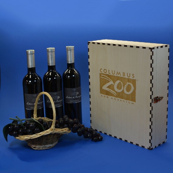 Elegant 3 Bottle Wood Wine Box Personalized by You