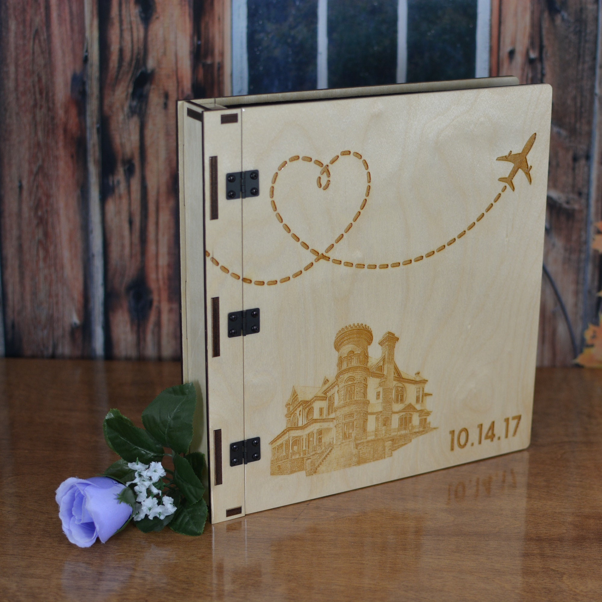 Personalized 12x12 Album, Scrapbook, or Presentation Book, 3 Ring Mechanism  with 2 Rings
