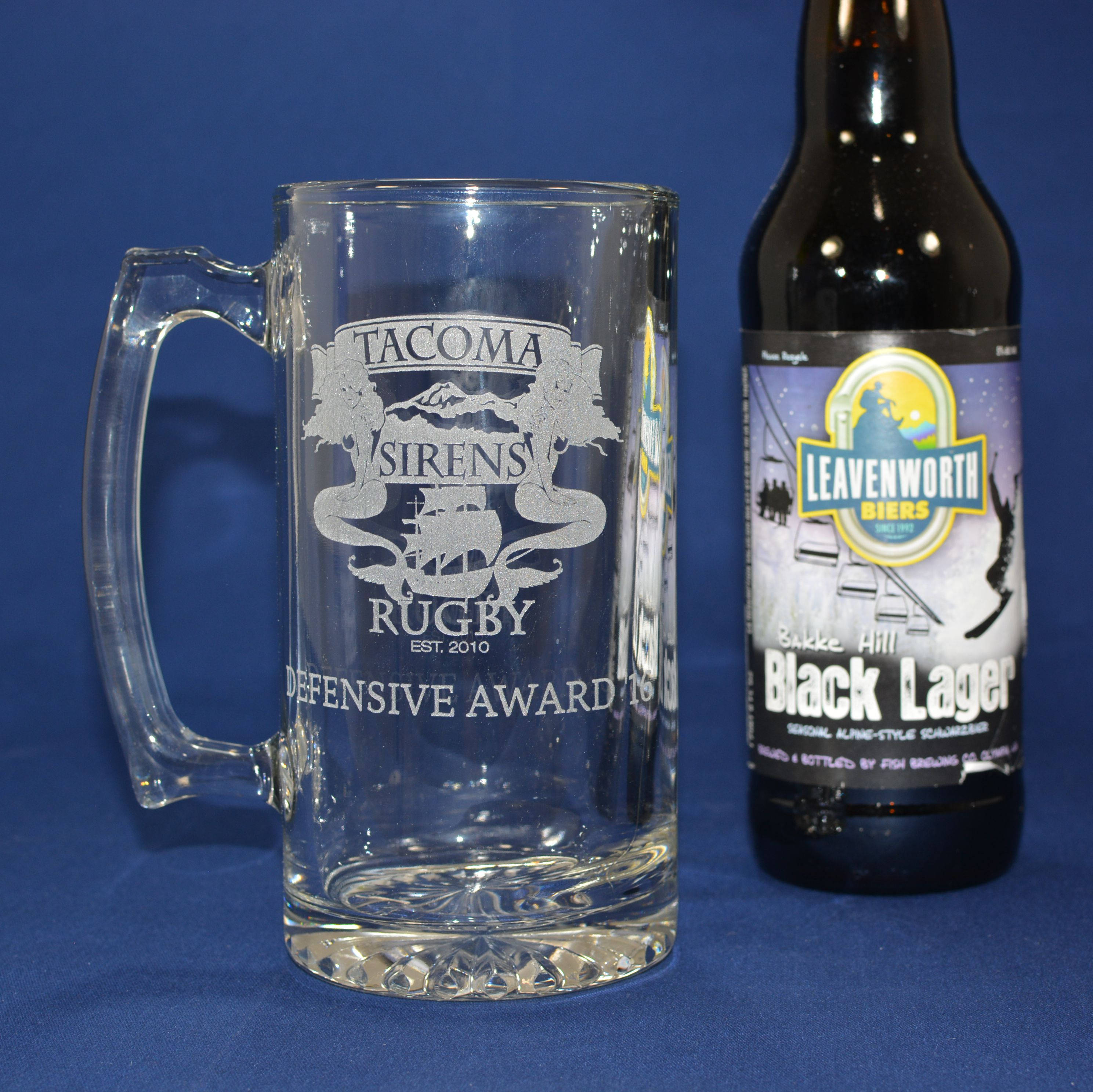 A Pair of Large Personalized Beer Steins 25oz