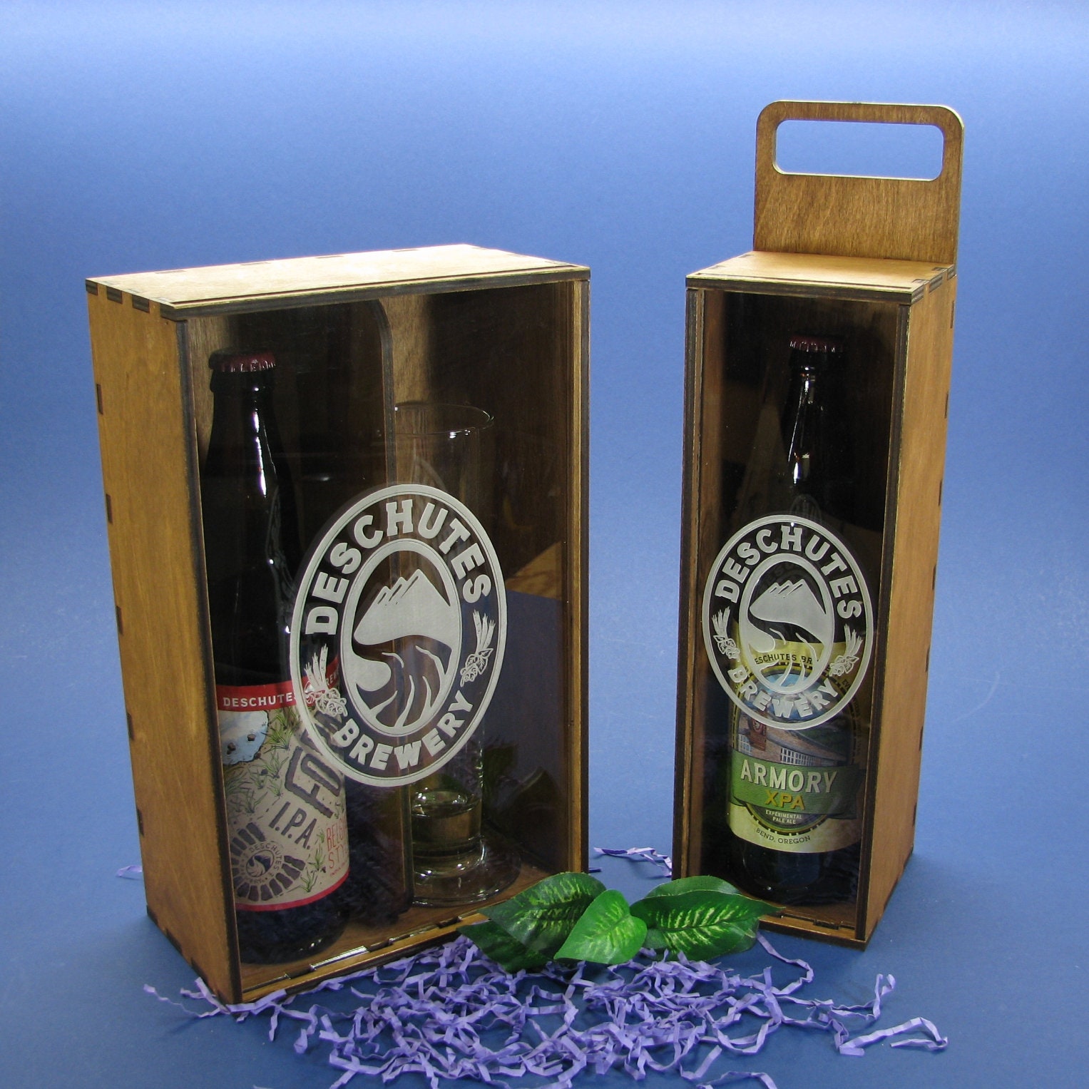 Wood Beer Gift Box for 2 Premium Beer Bottles Personalized by Etsy