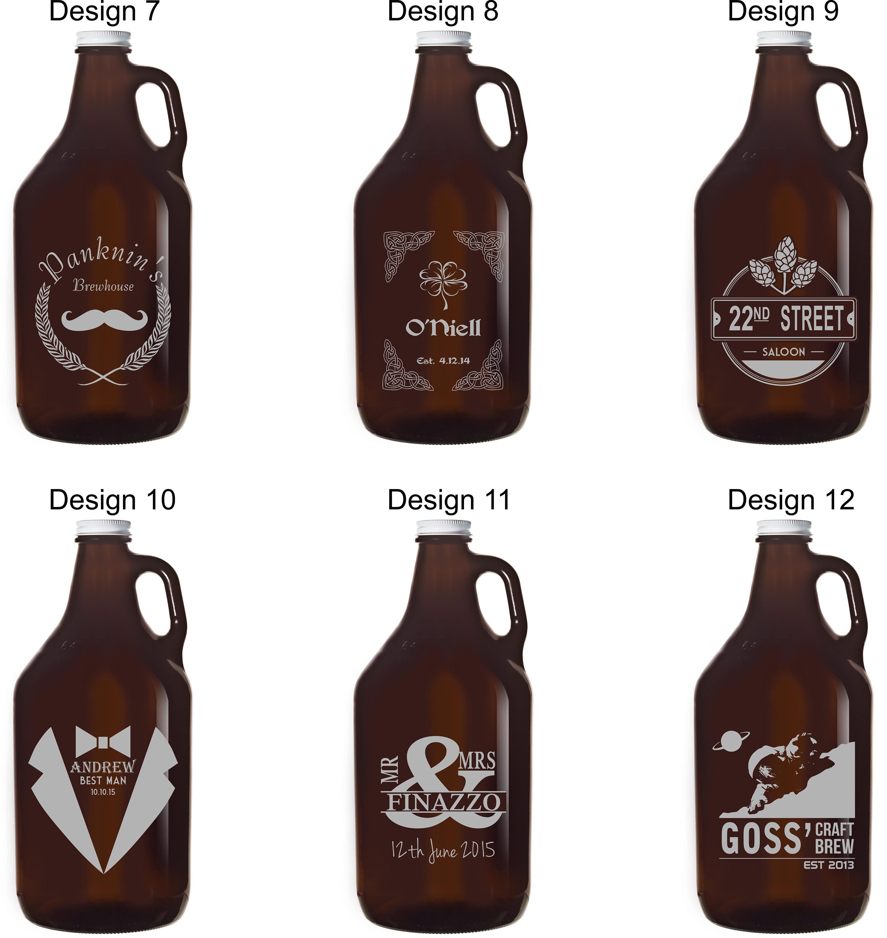 Personalized Beer Growler 64 OZ. Use your artwork or design idea or use
