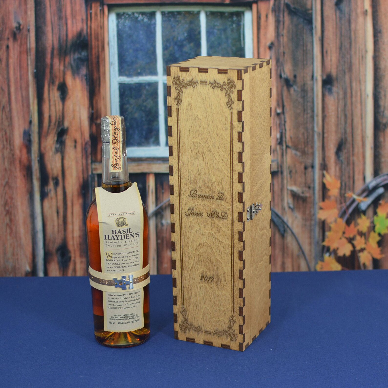 Wood Liquor Gift Box for a Single 750 Ml Bottle Personalized Etsy