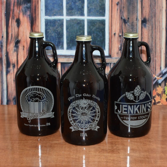 Create your own Personalized Growler 64 Oz. Use your artwork or design idea or use our choices of designs and add your personal message.