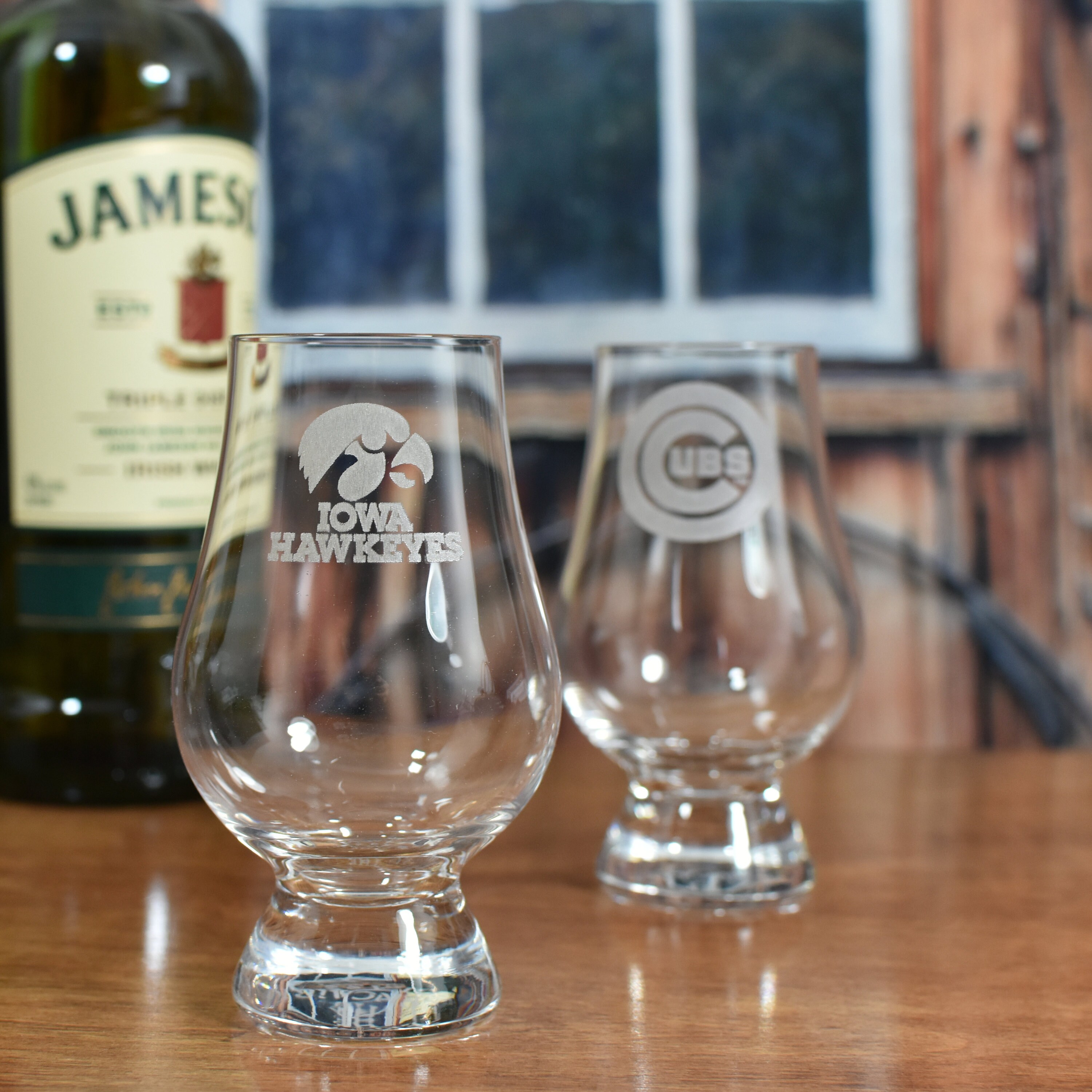 2 Personalized Crystal Glencairn Glasses 6 Oz