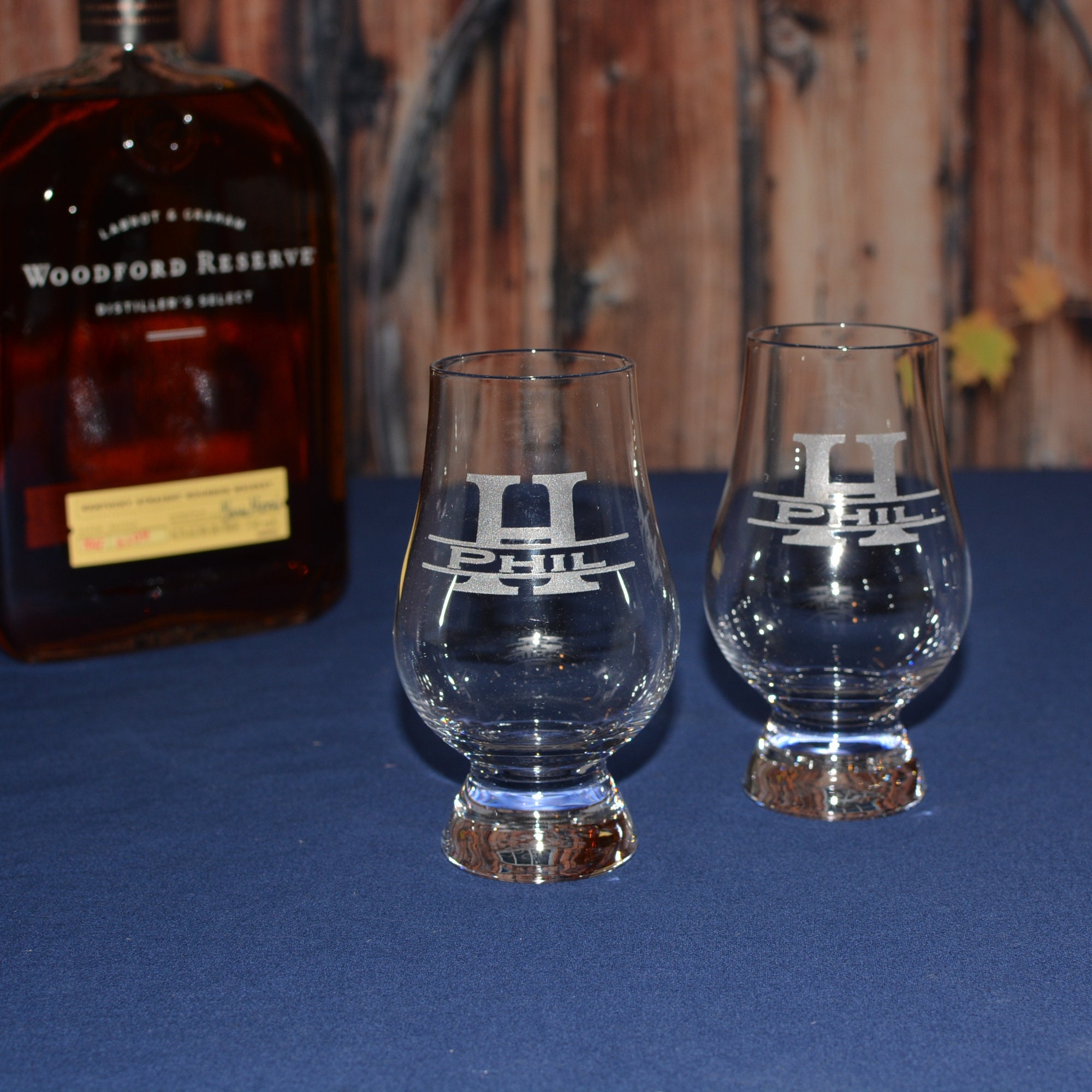 2 Personalized Crystal Glencairn Glasses 6 Oz