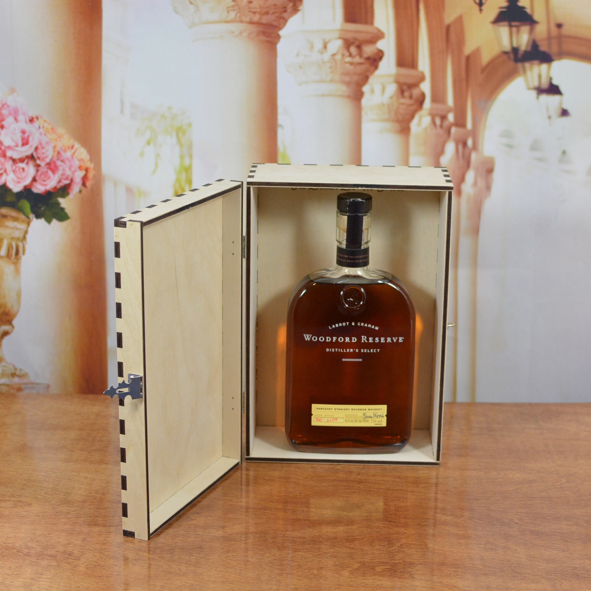 Personalized Ceremony Wood Spirits Gift Box Custom Fit to Your Liquor