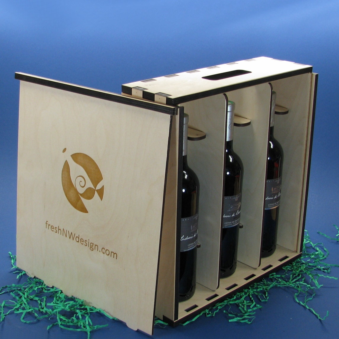 Comprar Caja de Madera para 3 Botellas de Vino - Un Proyecto Solidario - BO  de Shalom